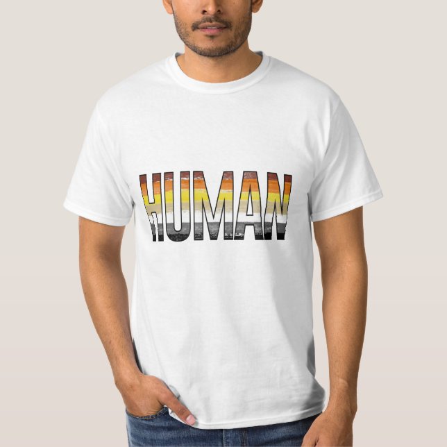 Björn Människa T Shirt (Framsida)