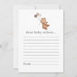 Björn med 3 bruna bubblor-tidskort julkort