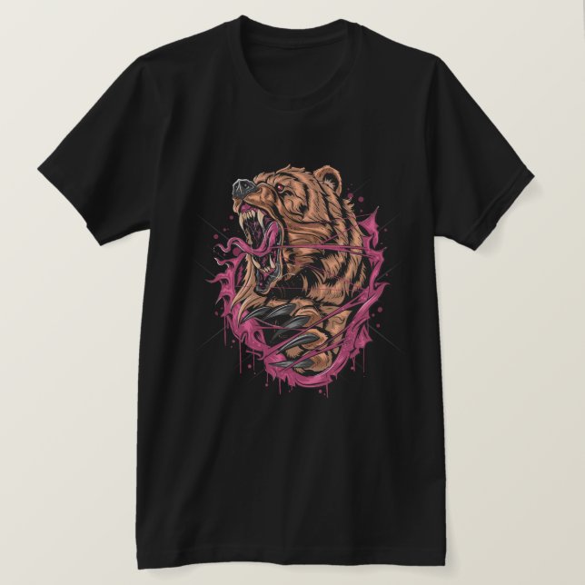 Björn med attityd: Frukta Roar T Shirt (Design framsida)