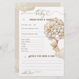 Björn med babybabyspel för ballonger Neutralt