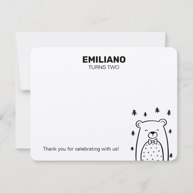 Björn med badplatta, skydd anteckningskort (Framsida)