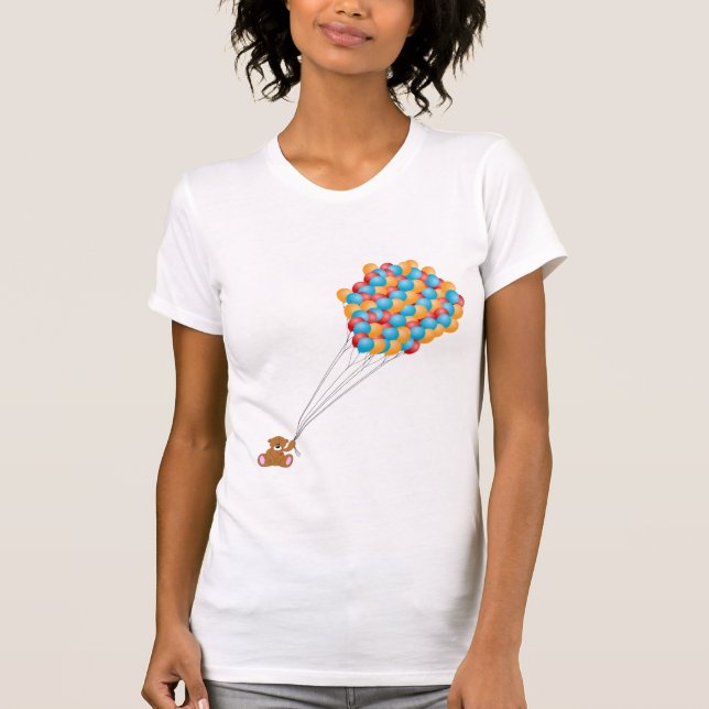 Björn med ballonger tee shirt (Framsida)