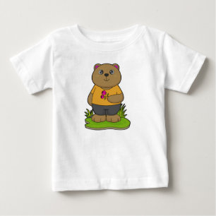 Björn med blommor t shirt