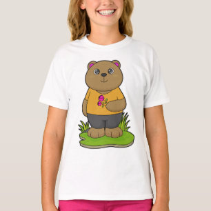 Björn med blommor t shirt