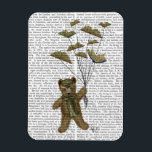 Björn med Bok Butterflies Magnet<br><div class="desc">Djur och natur</div>
