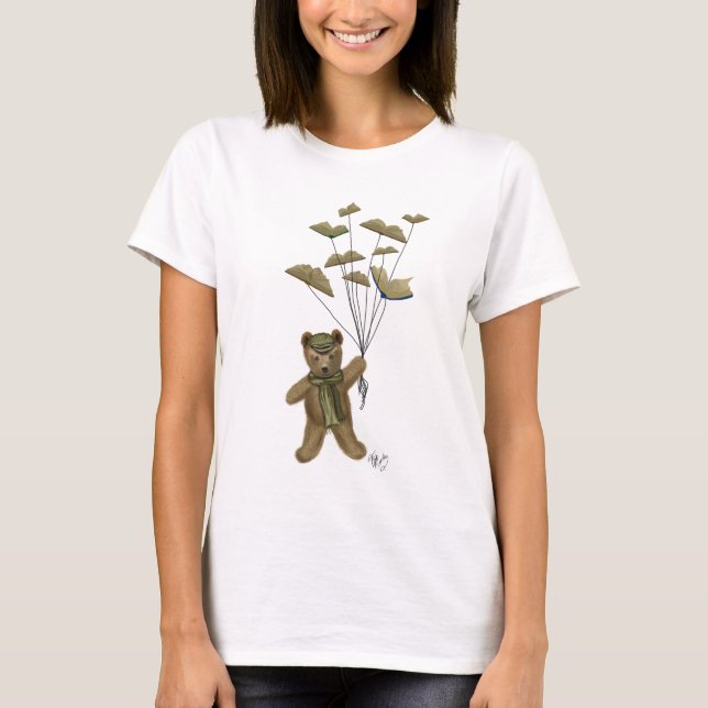 Björn med Bok Butterflies Tee (Framsida)