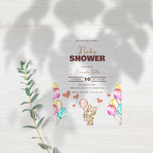 Björn med Bubblor Baby Shower-inbjudan Inbjudningar