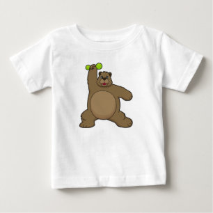 Björn med Dumbbell i Yoga Fitness T Shirt