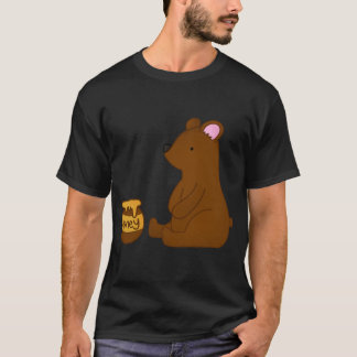 Björn med honungsburk familjpojke t shirt