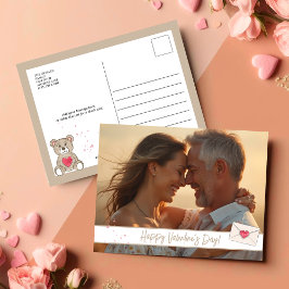 Björn med kaffe färgad Gräns Helg Vykort