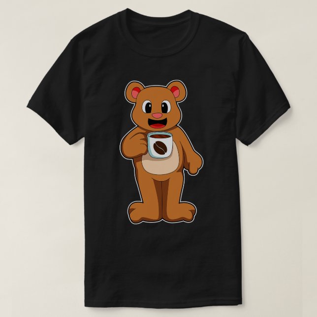 Björn med Kopp i kaffe 1 T Shirt (Design framsida)