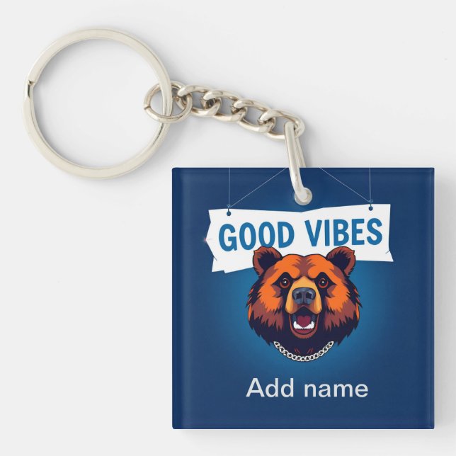 Björn med livfulla färger och bra vibbar text (Framsidan)