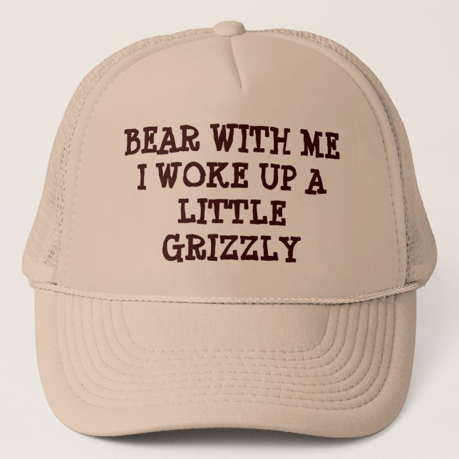 Björn med mig som jag vaknade upp Grizzly Truckerkeps (Framsida)