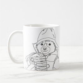 Björn med smörgåsar kaffemugg