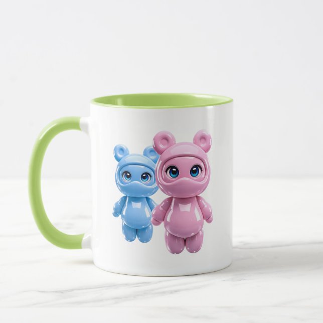 Björn Mugg Glansig Kawaii Duo (Vänster)
