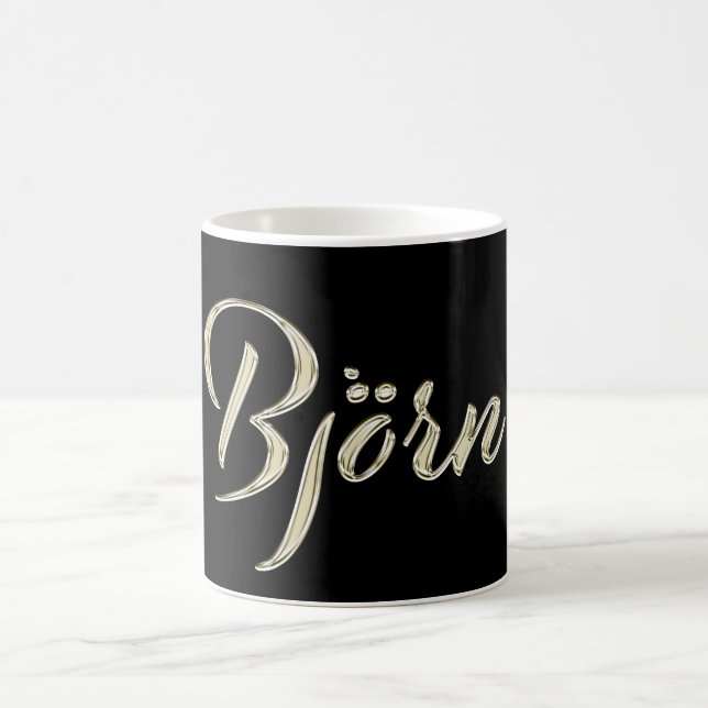 Björn Name whitegold Tasse Teetasse Kaffeetasse Kaffemugg (Center)