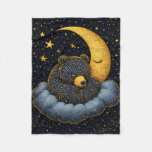 Björn nestlad i ett fluffigt moln