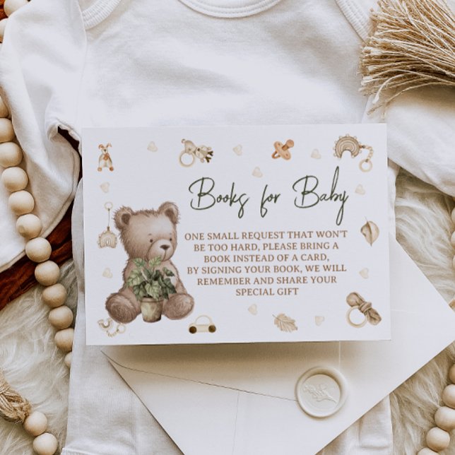 Björn Nursery Baby Shower Bokförfrågan Tilläggskort (Skapare uppladdad)