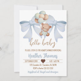 Björn och babyskor inbjudningar