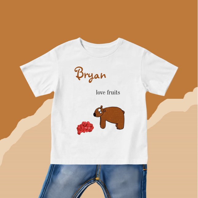 Björn och hallon t shirt (Skapare uppladdad)