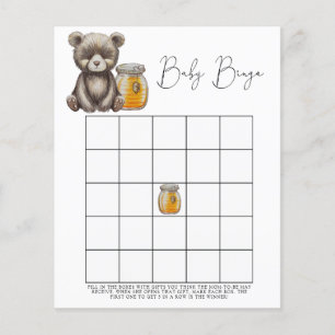 Björn och honung - Baby shower bingo spel