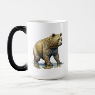Björn och kaffeskämt magisk mugg