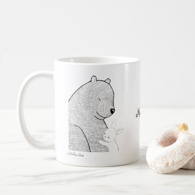 Björn och kanongrodlår Trädlanddjur Kaffemugg (Med munk)