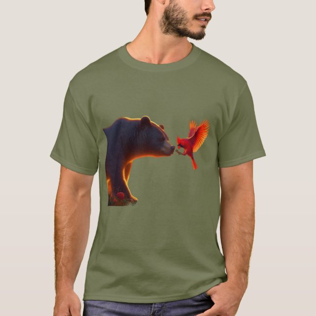 Björn och kardinal t shirt (Framsida)