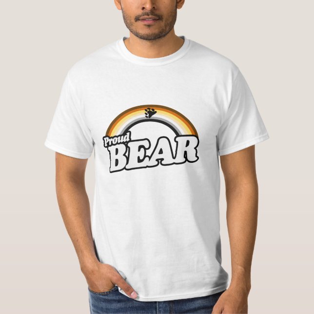 Björn och stolt t shirt (Framsida)