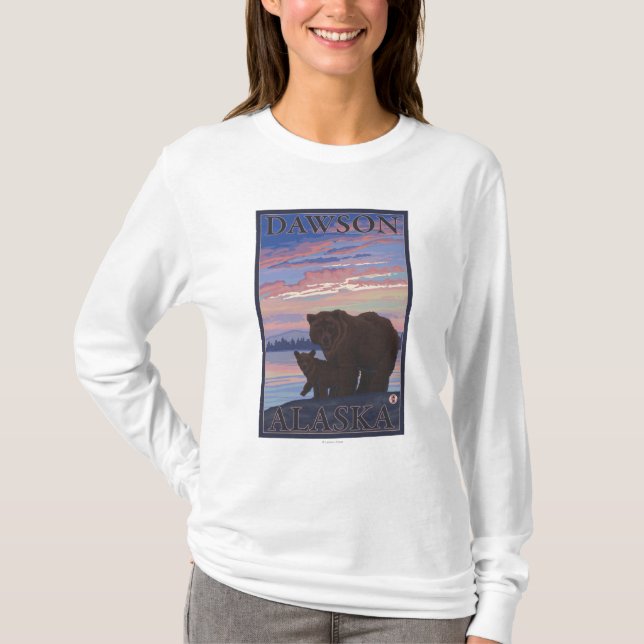 Björn och unge - Dawson, Alaska Tee (Framsida)