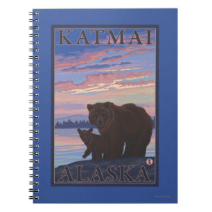 Björn och Unge - Katmai, Alaska Anteckningsbok