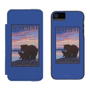 Björn och unge - Katmai, Alaska