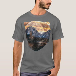 Björn över bergslandskap - bergsområden - Vild T Shirt