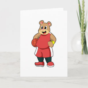 Björn på basketbollssport kort