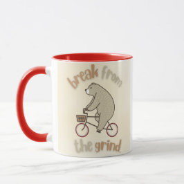 Björn På Cykel Kaffe Mugg
