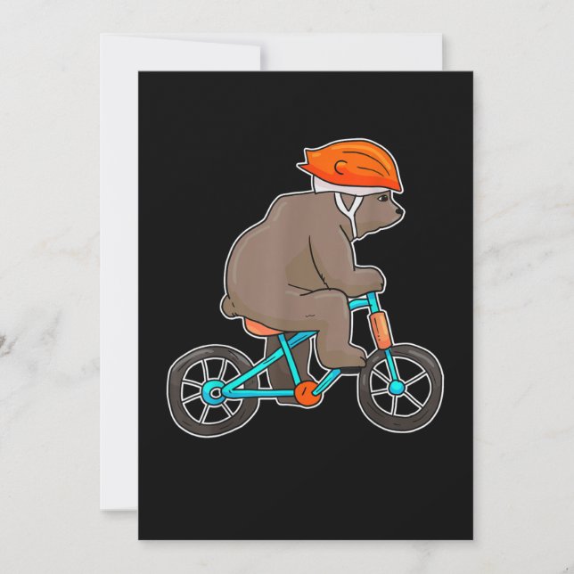björn på cykelns cykelbjörn tack kort (Framsida)