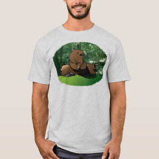 Björn på en logga t-shirt