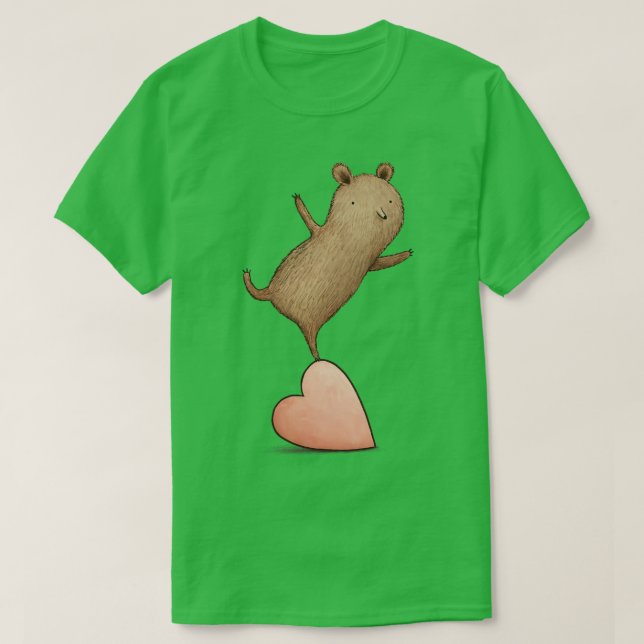 Björn på hjärtat t shirt (Design framsida)