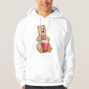 Björn på Music med trumma Hoodie