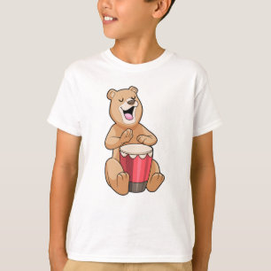 Björn på Music med trumma T Shirt