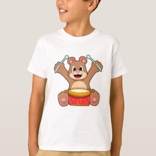 Björn på Music med trumma T Shirt