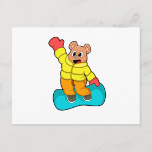 Björn på Snowboard Sport Vykort