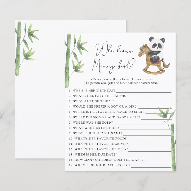 Björn Panda som vet vem Mamma är bäst (Fram/baksida)