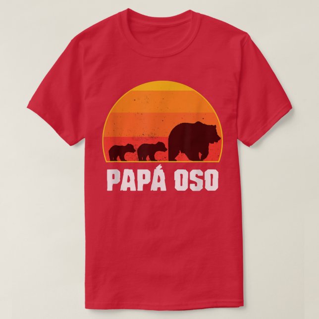 Björn Pappa - Pappa vid Twillingar - Pappa Oso Ret T Shirt (Design framsida)