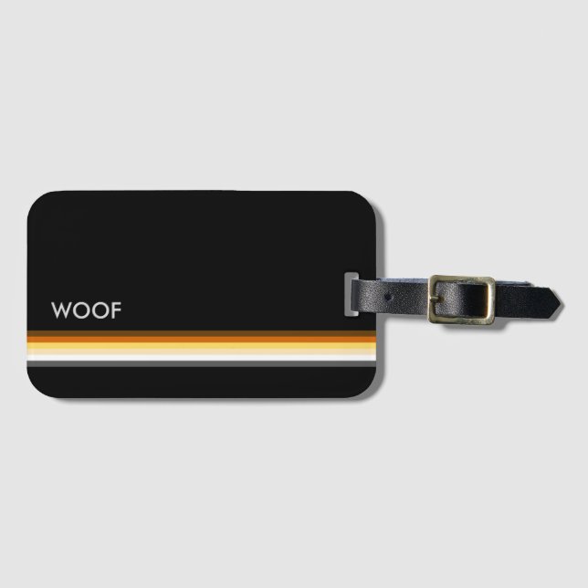 Björn Pride Flag Woof Bagagebricka (Framsida horisontal)