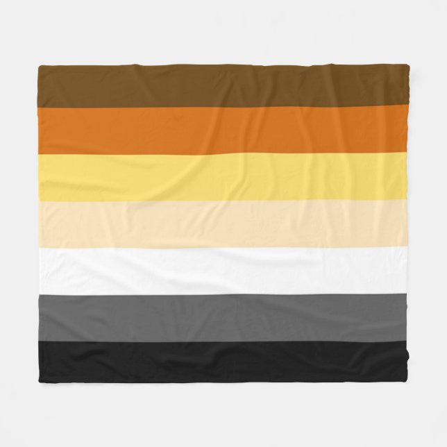 Björn Pride Flagga Fleecefilt (Framsidan (Horisontell))