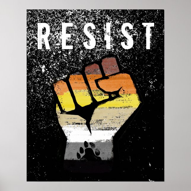 Björn Pride Paw Fist Poster (Framsidan)