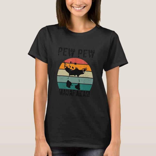 björn Quote Pew Pew Madafakas Coola Bear T Shirt (Framsida)