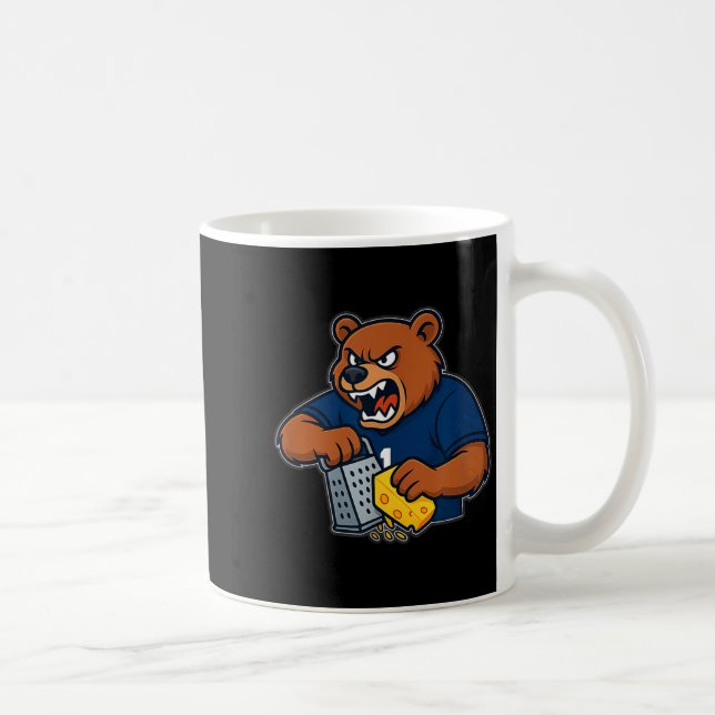 Björn rivar ost Roligt  Kaffemugg (Höger)