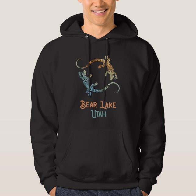 Björn sjö Utah Souvenir Hoodie (Framsida)